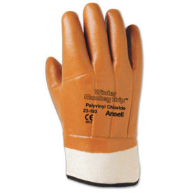 Ansell 23-193-10 Vinyl Gloves, 10, Orange
