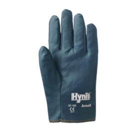 Ansell 32-105-10 Hynit Nitrile-Impregnated Gloves, 10, Blue, Nitrile Coated Work Glove