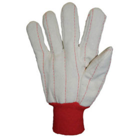 Anchor Products 1050 1000 Series Canvas Gloves, Large, Off-White, Red Knit-Wrist Cuff