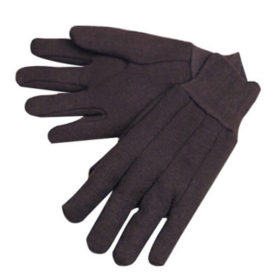 Anchor Products 1250 Jersey Gloves, Men's, 100% Cotton w/Fleece Lining, Brown/Red