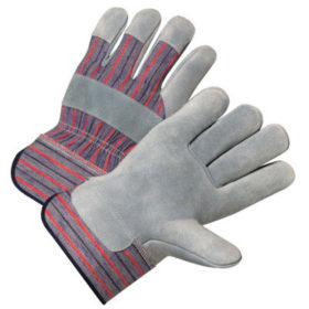 Anchor Products 2100 Cowhide Leather Palm Gloves, Large, Canvas, Leather, Cowhide, Pearl Gray