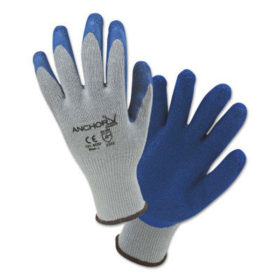 Anchor Products 6030-XL Latex Coated Gloves, X-Large, Blue/Gray