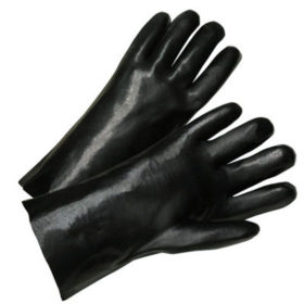 Anchor Products 7005 12 in Long PVC Coated Gloves, Black
