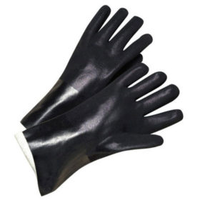 Anchor Products 7300 PVC-Coated Jersey-Lined Gloves, Men's, Black