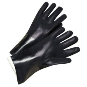 Anchor Products 7400 14 in Long PVC-Coated Jersey-Lined Gloves, Black