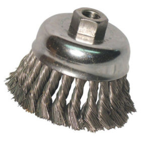 Anchor Products 3KC14 Knot Wire Cup Brush, 2-3/4 in Dia., 5/8-11 Arbor, .014 in Carbon Steel