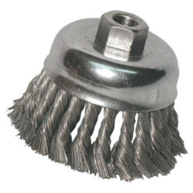 Anchor Products 6KC25 Knot Wire Cup Brush, 6 in Dia., 5/8-11 Arbor, .025 in Carbon Steel