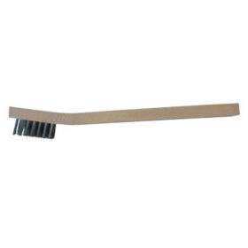 Anchor Products BW-190 Inspection Brushes, 3 x 7 Rows, Stainless Steel Bristles, Curved Wood Handle