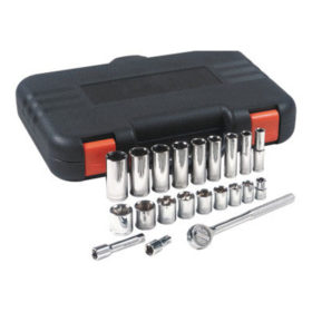 Anchor Products 07-846 22 Piece Standard and Deep Socket Sets, 3/8 in, 6 Point