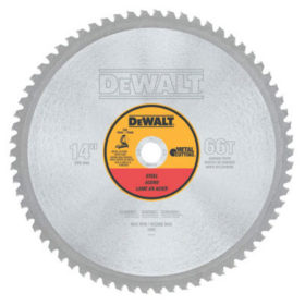DEWALT DWA7747 Metal Cutting Saw Blades, 14 in, 1 in Arbor, 1,800 rpm, 66 Teeth