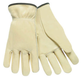 MCR Safety 3200L Drivers Gloves, Premium Grade Cowhide, Large, Unlined