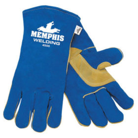 MCR Safety 4500 Select Shoulder Welding Gloves, Cowhide, X-Large, Blue