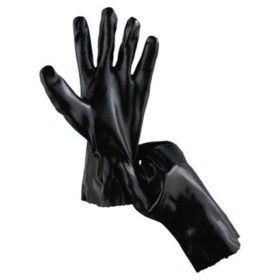 MCR Safety 6218 Economy Dipped PVC Gloves, Large, Black
