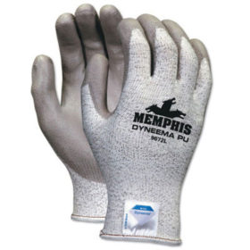 MCR Safety 9672L Dyneema Blend Gloves, Large, Salt-and-Pepper/Gray