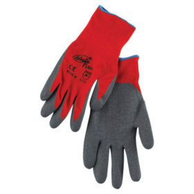 MCR Safety N9680M Ninja Coated-Palm Gloves, Medium, Gray/Red