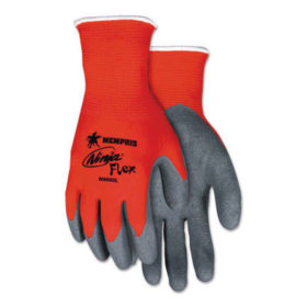 MCR Safety N9680XL Ninja Coated-Palm Gloves, X-Large, Gray/Red
