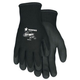 MCR Safety N9690XL Ninja Ice Gloves, X-Large, Black, 1.083 in, 1.083 in, Palm and Fingertip Coated