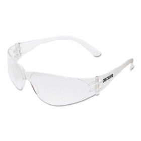 MCR Safety CL110AF Checklite Safety Glasses, Clear Lens, Anti-Fog, Scratch-Resistant, Clear Frame