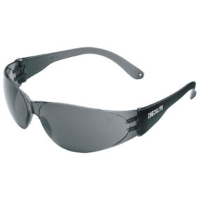 MCR Safety CL112 Checklite Safety Glasses, Gray Lens, Scratch-Resistant, Smoke Frame