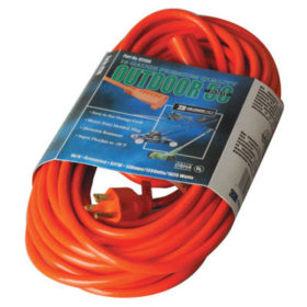 CCI 02308 Vinyl Extension Cord, 50 ft, 1 Outlet