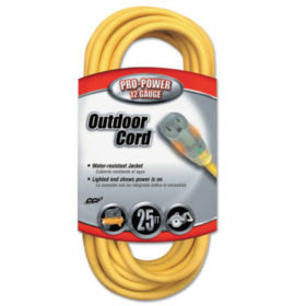 CCI 02587-88-02 Yellow Jacket Power Cord, 25 ft, 1 Outlet
