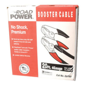 CCI 08860 Booster Cables, 2/1 AWG, 20 ft, Black