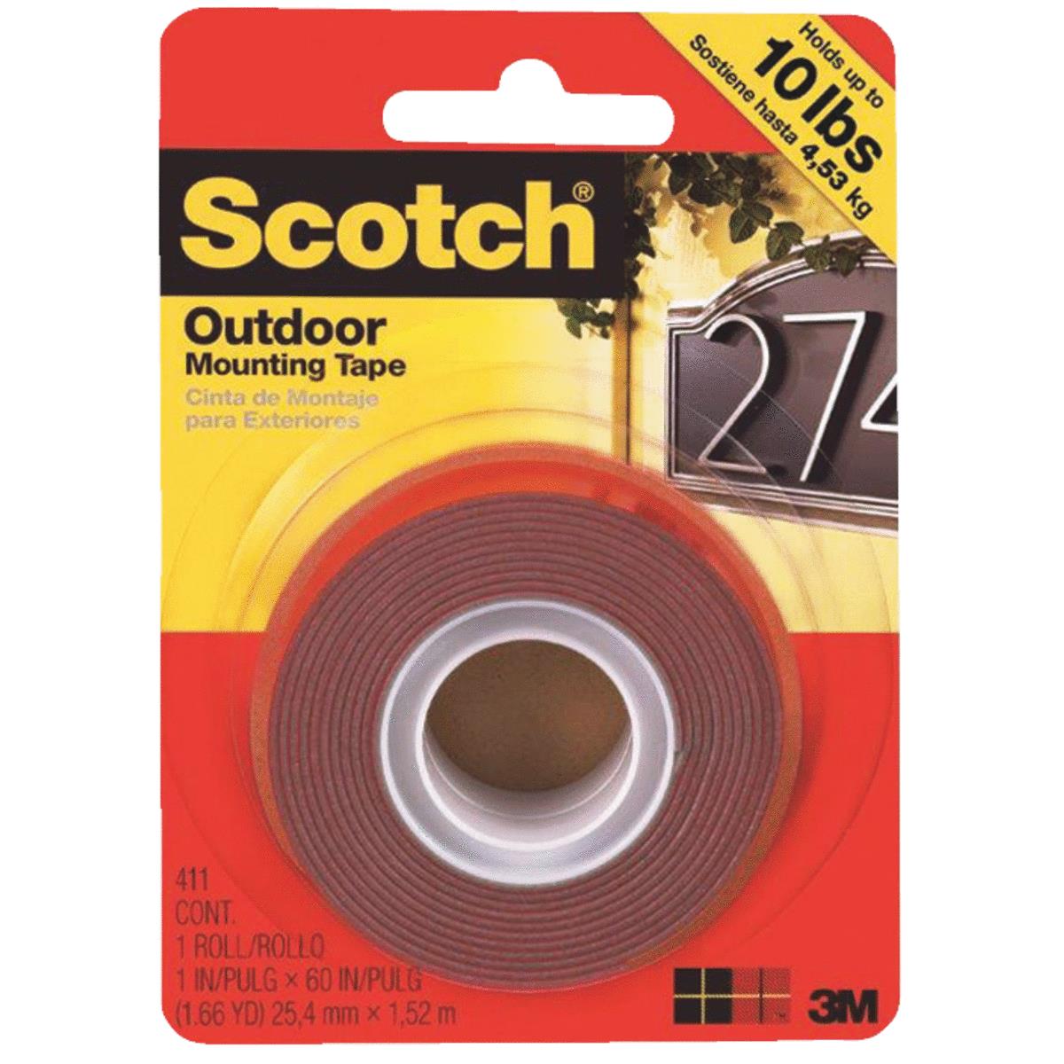 Scotch® Outdoor Mounting Tape 411P 1 in x 5 ft 