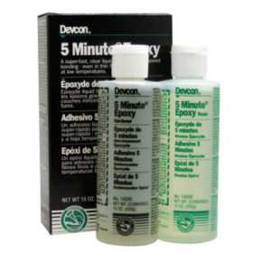 Devcon 14200 5 Minute Epoxy, 15 oz, Dual Bottle, Light Amber