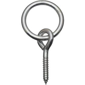 National 2 In. Dia. x 5/16 In. Thick Zinc-Plated Steel Hitch Ring with Screw Eye (N220640)
