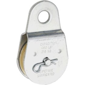 National 3213 2 In. O.D. Single Fixed Eye Steel Rope Pulley (N195818)