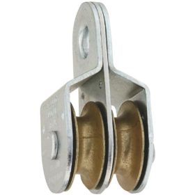 National Hardware 1-1/2 In. O.D. Double Fixed Eye Steel Rope Pulley (N199-810)