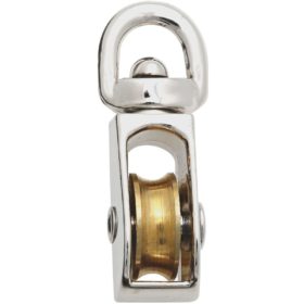 National 3201 3/4 In. O.D. Single Swivel Eye No-Rust Rope Pulley (N243576)