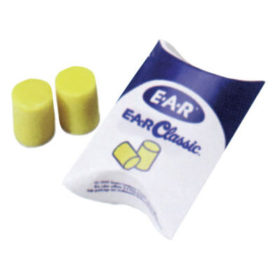 3M 310-1001 E-A-R Classic Foam Earplugs, PVC, Yellow, Uncorded, Pillow Pack