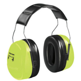 3M H10AHV Optime 105 Earmuffs, 30 dB NRR, Hi-Viz Green, Over the Head
