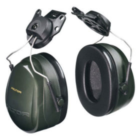 3M H7P3E Optime 101 Earmuffs, 24 dB NRR, Dark Green, Cap Attached