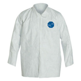 DuPont TY303S-M Tyvek Shirt Snap Front, Long Sleeve, Medium