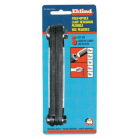 Eklind Tool 20511 Inch Fold-Up Hex Key Sets, 5 per fold-up, Hex Tip, Inch