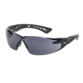 Bolle 40208 Rush+ Series Safety Glasses, Smoke Lens, Platinum Anti-Fog/Anti-Scratch