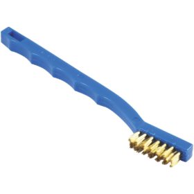Forney 7-1/4 In. Plastic Handle Wire Brush with Brass Bristles (70489)