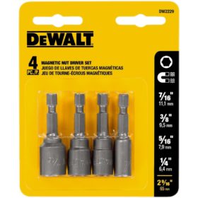 DEWALT 4-Piece Magnetic Nutdriver Bit Set (DW2229)