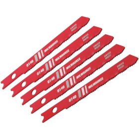 Milwaukee U-Shank 2-3/4 In. x 24 TPI High Speed Steel Jig Saw Blade, Metal Cutting (5-Pack) (48-42-0140)