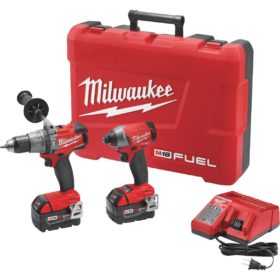 Milwaukee Electric 3697-22 M18 FUEL Brushless Lithium-Ion Hammer Drill and Impact Cordless Tool Combo Kit