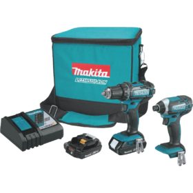 Makita CT225SYX 18V LXT Lithium-Ion Drill/Driver & Impact Driver Cordless Tool Combo Kit
