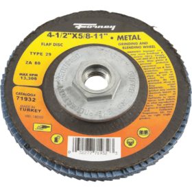 Forney Industries Type 29 Blue Zirconia Angle Grinder Flap Disc (71932)