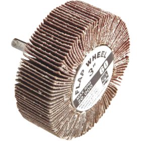 Forney 3 In. x 1/4 In. 60 Grit Shank Mounted Flap Sanding Wheel (60181)