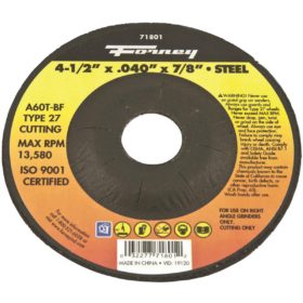 Forney Industries Type 27 Cut-Off Wheel (71801)