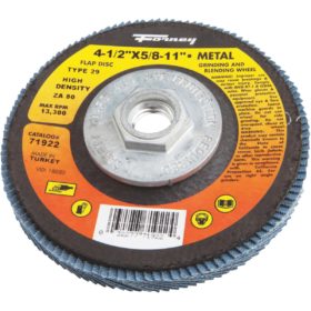 Forney Industries High Density Blue Zirconia Angle Grinder Flap Disc (71922)