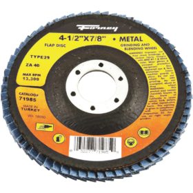 Forney Industries Type 29 Blue Zirconia Angle Grinder Flap Disc (71985)