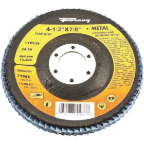 Forney Industries Type 29 Blue Zirconia Angle Grinder Flap Disc (71986)