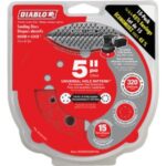 Diablo 5 In. 320-Grit Universal 12-Hole Vented Sanding Disc with Hook and Lock Backing (15-Pack) (DCD050320H15G)